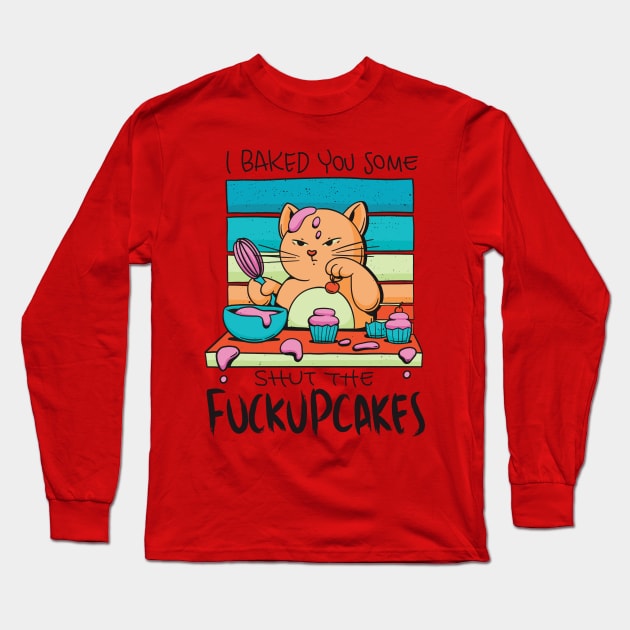 Cat's Bakery Long Sleeve T-Shirt by Hamster Design